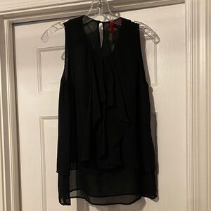 Chic Black Sleeveless Blouse